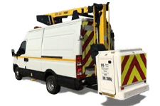 Car Hire Preston - White 3.5T Cherry Picker with 12.5M Reach - Van hire Preston